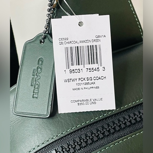 NWT Coach Westway backpack in Colorblock Signature Canvas with Coach Patch Sling - Picture 9 of 14